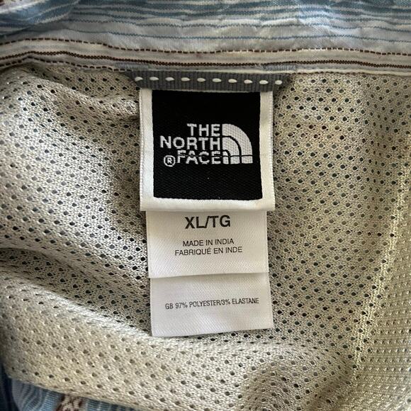 North Face Lightweight Outdoor Button Shirt Blue XL - Picture 4 of 8